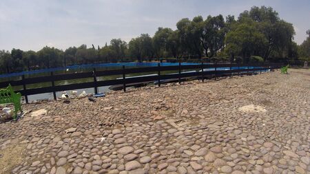 Lago del Parque de las Esculturasの写真素材