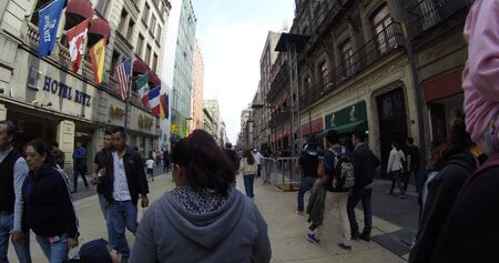 Walking the streets of Mexico Cityのeditorial素材