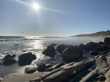 Beautiful view on Mexican beach. Acapulco, Mexicoの写真素材