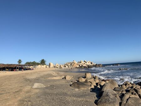 Beautiful view on Mexican beach. Acapulco, Mexicoの写真素材