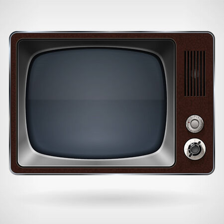 Vintage TV setのイラスト素材