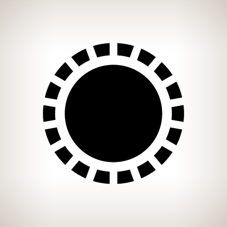 Silhouette abstract sun  on a light background , black and white  vector illustrationのイラスト素材