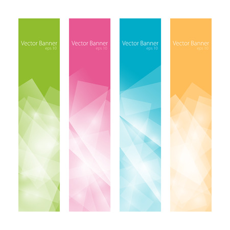 Set of modern vertical bright banners , colorful bright  polygonal  background, vector illustrationのイラスト素材
