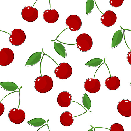 Seamless Pattern of Cherryのイラスト素材