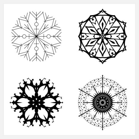 Set of Snowflakes のイラスト素材