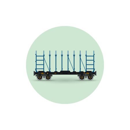 Icon   of a railway platform, platforms for timber transportation,  for transportation of cars,...