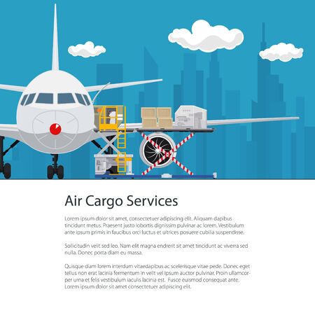 Air Cargo Services and Freight, Poster Designの写真素材