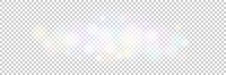 Soft Bright Abstract Bokeh Banner , Blured Colored Lights on a Transparent Background, Defocused Lights Isolated, Vector Illustrationのイラスト素材