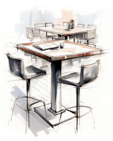 Professional desktop sketch, generative aiの素材