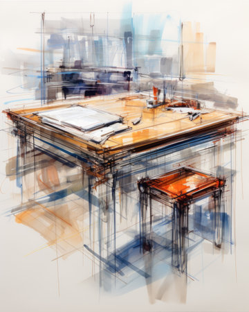 Professional desktop sketch, generative aiの素材