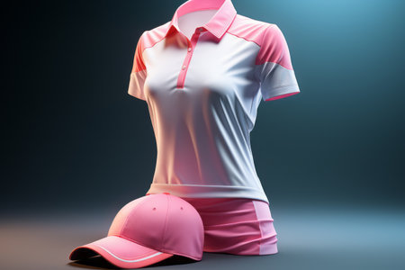Close-up of golf or tennis clothes for a sports gameの素材