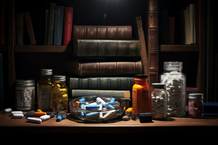 Drug library, repository of various medicationsの素材