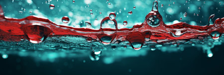 Multicolored background of shiny flowing pouring colorful waterの素材