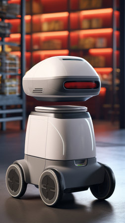 Autonomous food delivery robot, modern technologyの素材