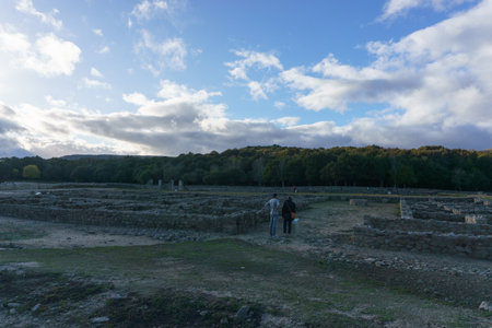 Aquis Querquennis old Roman camp at Bande, Ourense, Galicia, Spainの写真素材