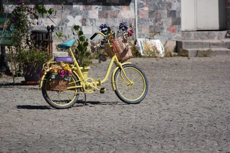 Yellow Bicycleの写真素材