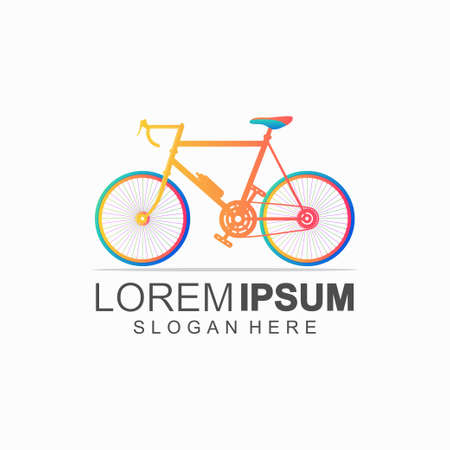 color bikes vector illustrationのイラスト素材