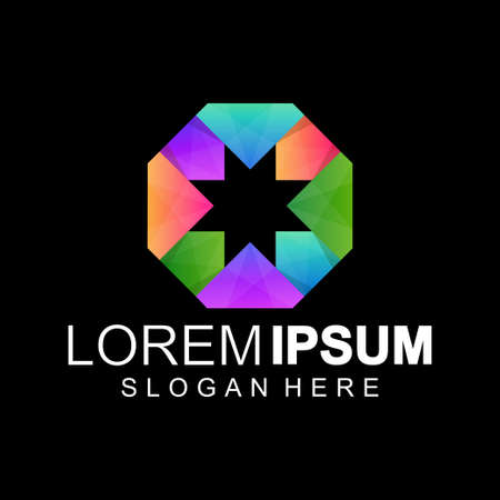 logo color full vector illustrationのイラスト素材