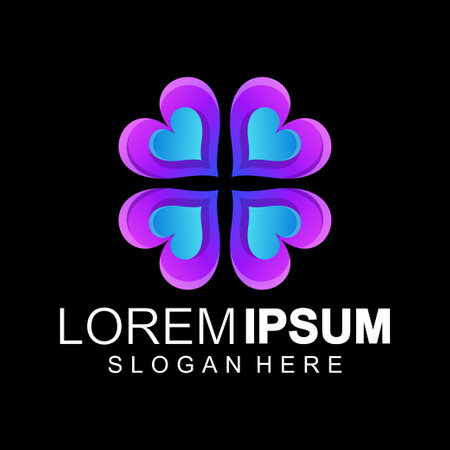 love color logo  vector illustrationのイラスト素材