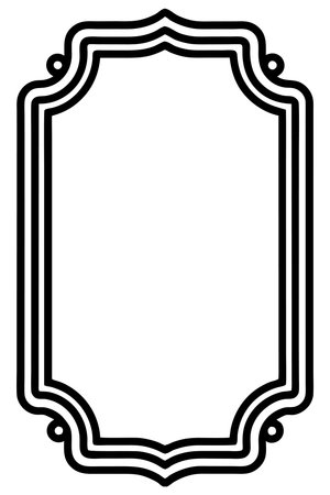 Ornate frame in black and whiteのイラスト素材