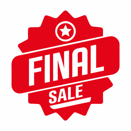 Final Sale red stamp text on white background. Sign, label, stickerのイラスト素材