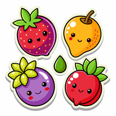 Kawaii fruits!のイラスト素材