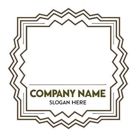 Zigzag square frame with space for text. Simple, elegant, minimalist designのイラスト素材