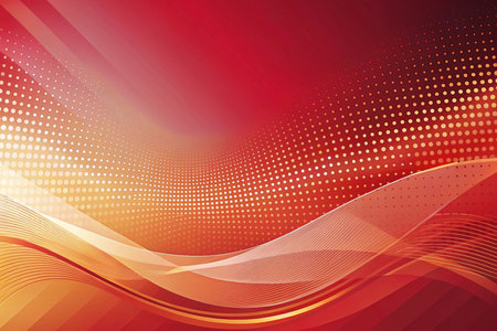 Red abstract wave background design, digital art, website bannerの素材