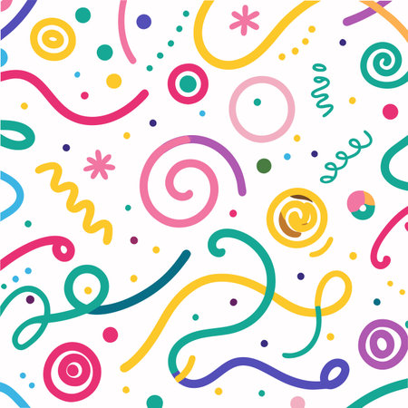 Colorful abstract confetti patternのイラスト素材