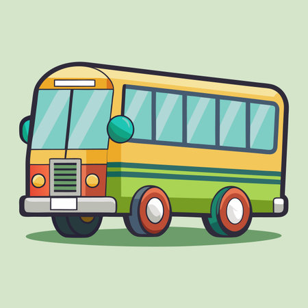 Cartoon-style bus illustration