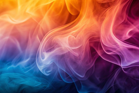 Abstract colorful smoke swirls.の素材