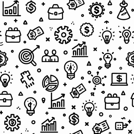 Business and finance seamless pattern (2)の素材