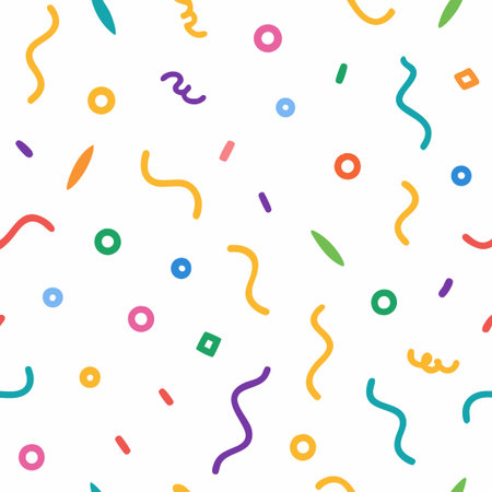 Colorful confetti pattern.の素材