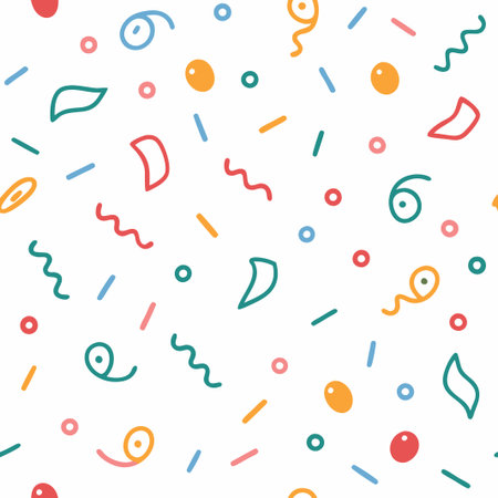 Colorful confetti pattern background.の素材