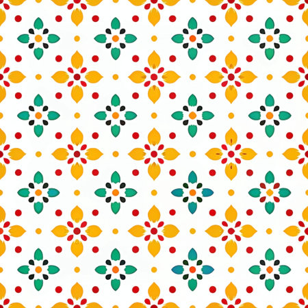 Colorful floral seamless pattern.の素材
