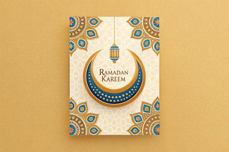 Elegant Ramadan Kareem poster designの素材