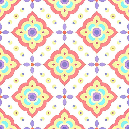Pastel floral seamless pattern background.の素材