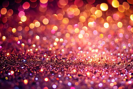 Festive glitter lights bokeh background, perfect for holiday celebrationsの素材