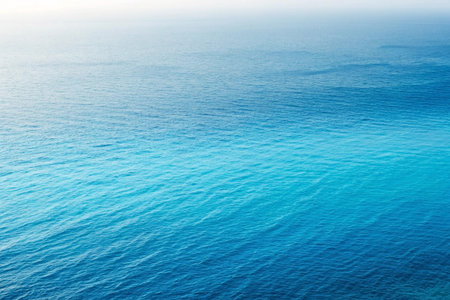 Calm ocean, blue water, coastal view, tranquil scene, nature backgroundの素材
