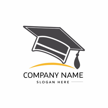 Graduation cap icon. Education, school, and learning symbol. Simple and modern designのイラスト素材