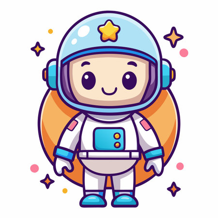 Cute astronaut cartoonのイラスト素材