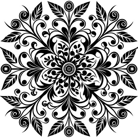 Floral mandala designのイラスト素材