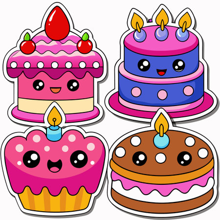 Cute cakes!のイラスト素材