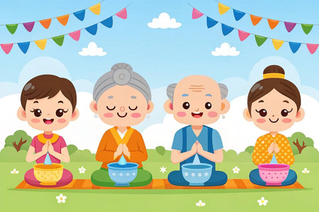 Generous offering of waterの素材