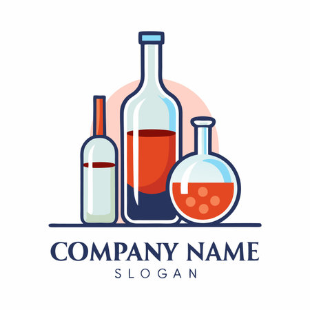 Alcoholic drinks vector icon. Alcoholic beverages logo. Alcoholic drinks logo.のイラスト素材