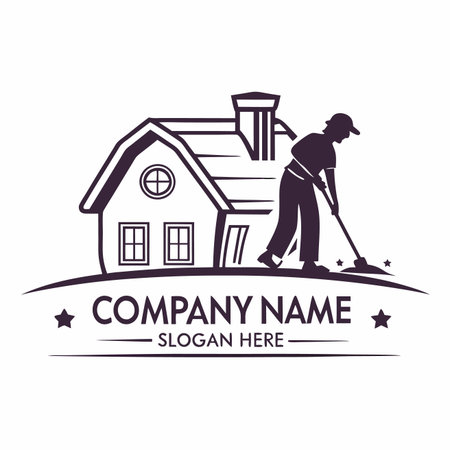 Home cleaning service logo. Vector illustration isolated on white background. Cleaning service logo.のイラスト素材