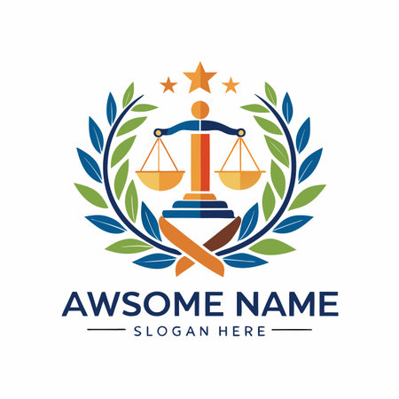 Law Firm Logo Design. Lawyer, Attorney, Legal, Lawyer Service, Company Sign.のイラスト素材