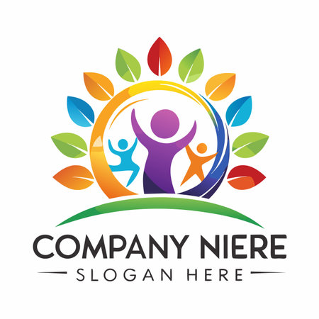 Community people care logo design. Teamwork and support logo concept.のイラスト素材