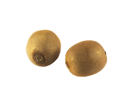 Kiwi fruit isolated on white backgroundの写真素材