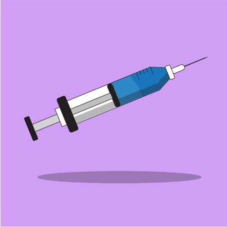Injection for  virus on purpleのイラスト素材